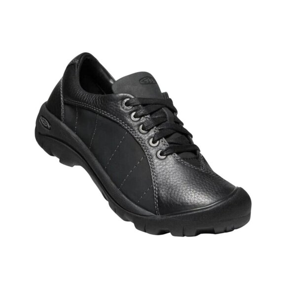 Keen Presidio Womens 8.5 Leather Lace-Up Black Loafers - Picture 2 of 12
